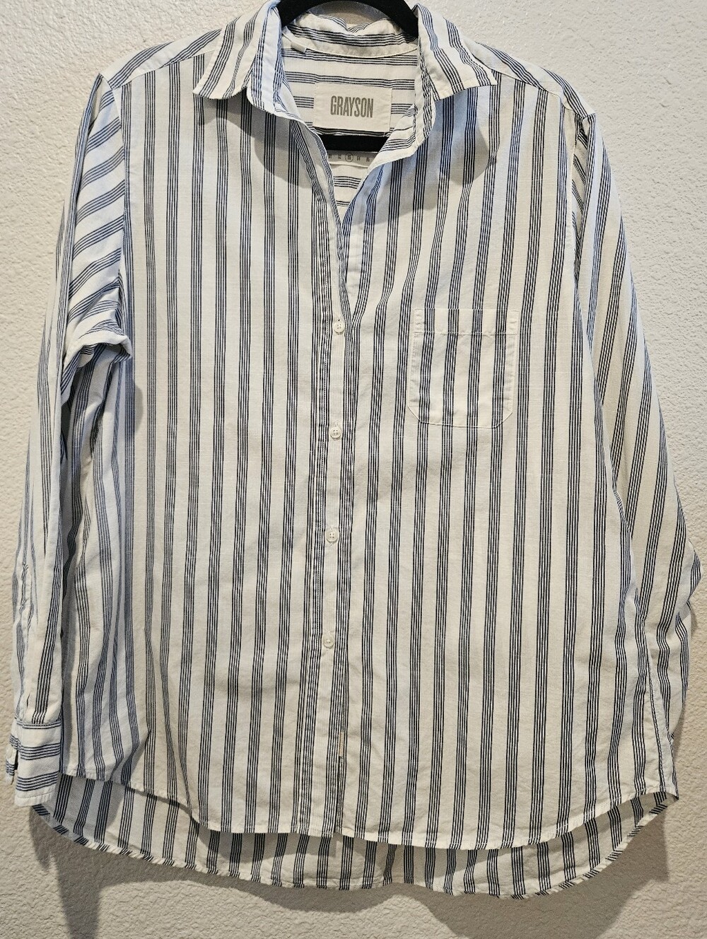 Grayson The Hero Buttown Down Striped Shirt Size M